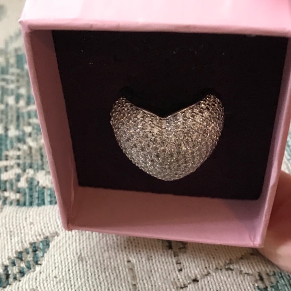 Bubble Heart Statement Ring - approx. size 7 - Picture 9 of 11